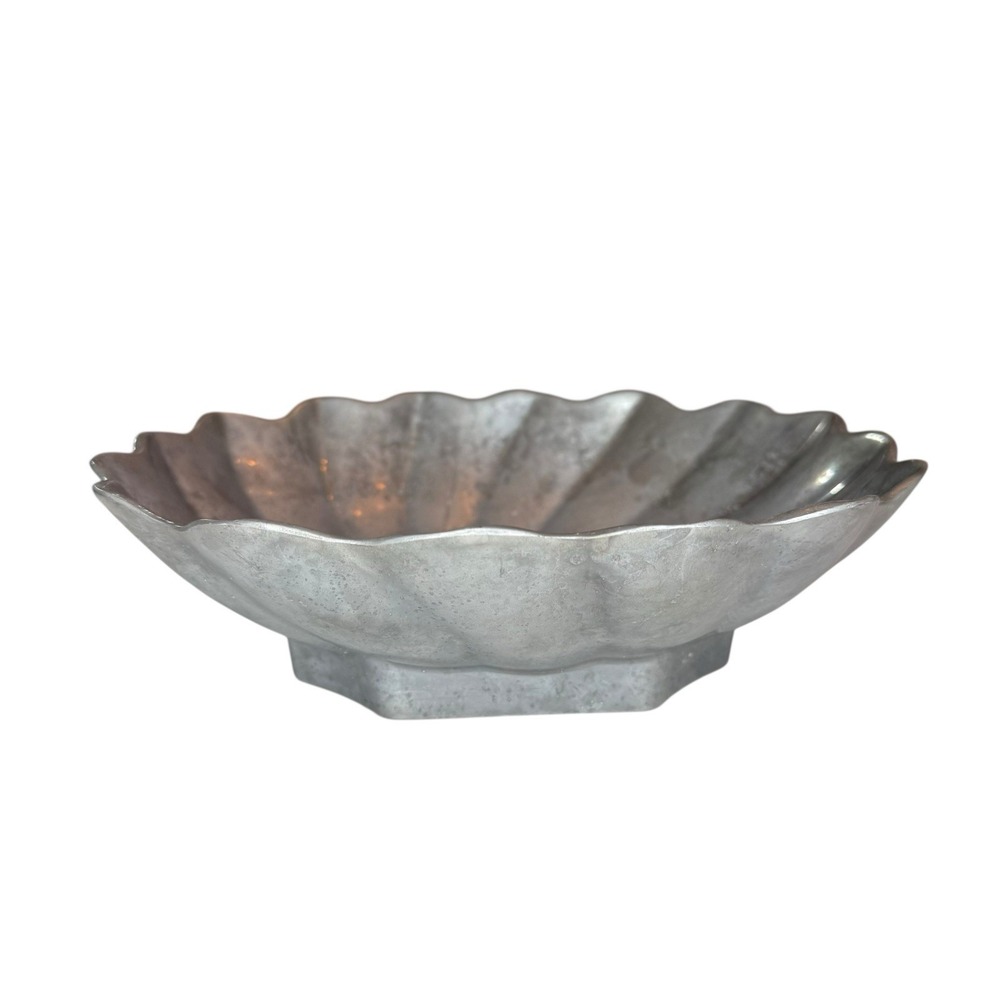 Vintage Wilton Armetale Pewter Tavern Salad‎ Serving Bowl Matte Finish 10.5"